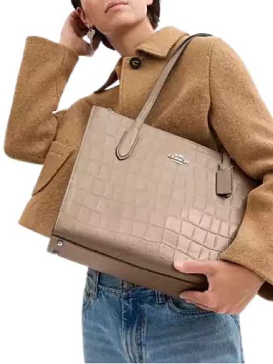 Coach Nina Carry All Tote In Taupe - Picture 11 of 11